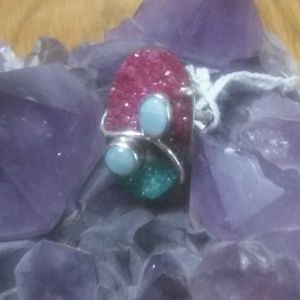 WOMEN'S STERLING SILVER DUZEY & RING SIZE  8.5